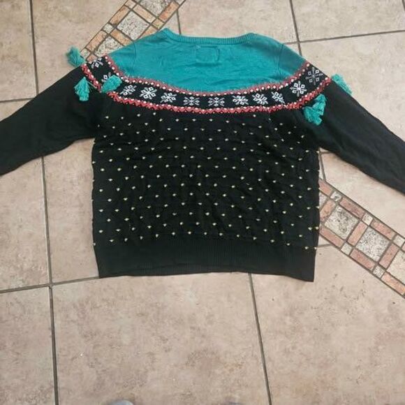 XLg Womens Ugly Christmas Sweater Tipsy Elves Christmas Tree Tassel - Picture 5 of 5